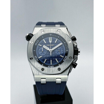 Custom Seiko Mod • Quartz Chronograph Blue AP ROO • 46mm